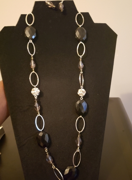 Avon Jewelry - Avon Long Necklace with Earrings